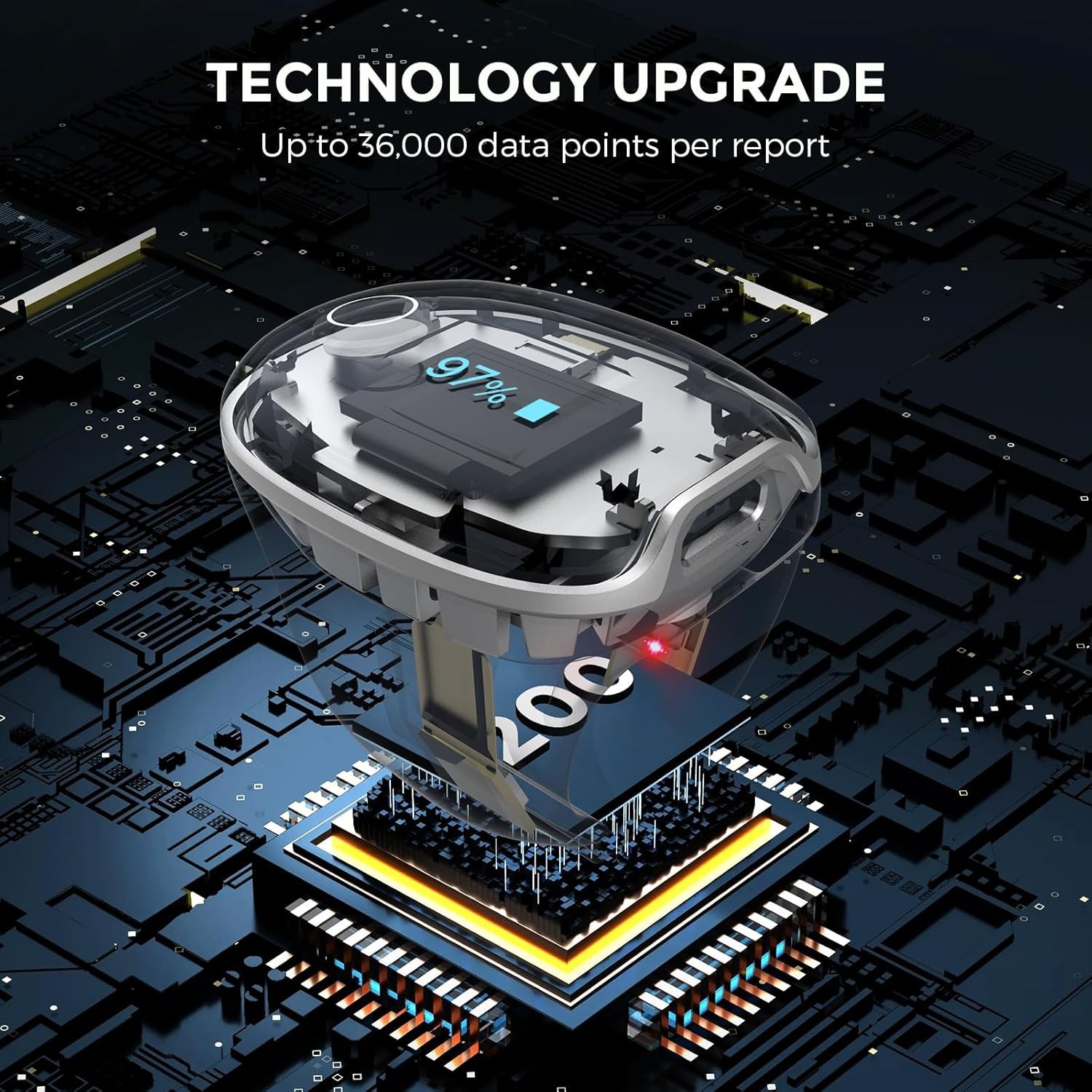 🔥 O2Ring-S Oxygen Monitor w/ Vibration Reminder Bluetooth Pulse Oximeter Wellue