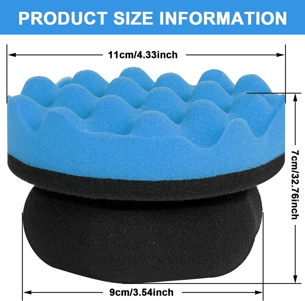 2 Pack Large Tire Shine Applicator Pad, Tire Hex Grip Applicator