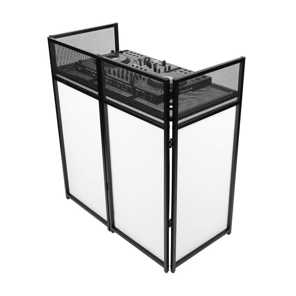 Gator Frameworks Black DJ Facade w/ Blk & Wt Scrims, Bag + CoDot Light Package