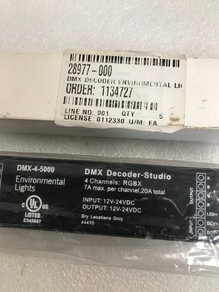 Lot Of 2 Environmental Lights DMX-4-5000 Decoder Studio