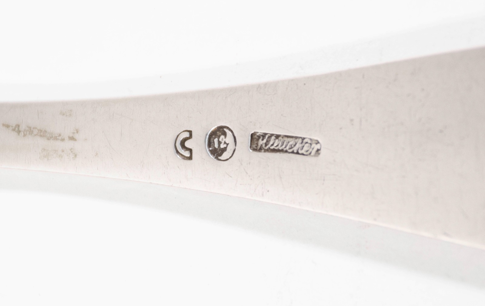 LARGE ANTIQUE Johann Heinrich Lorenz Kleucker 12-lot SILVER PUNCH LADLE 201 g