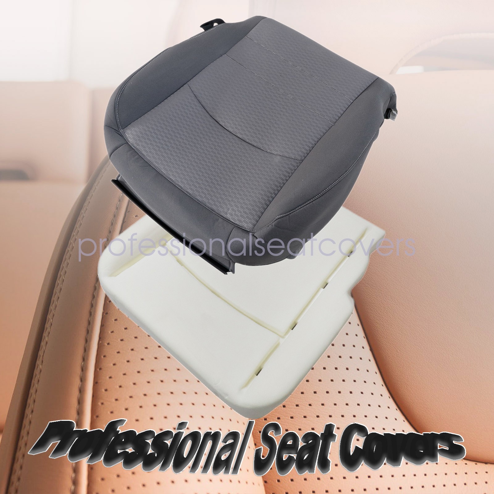 Fits 2013-2018 Dodge Ram 1500 2500 Driver Bottom Seat Cover With Foam Cushion