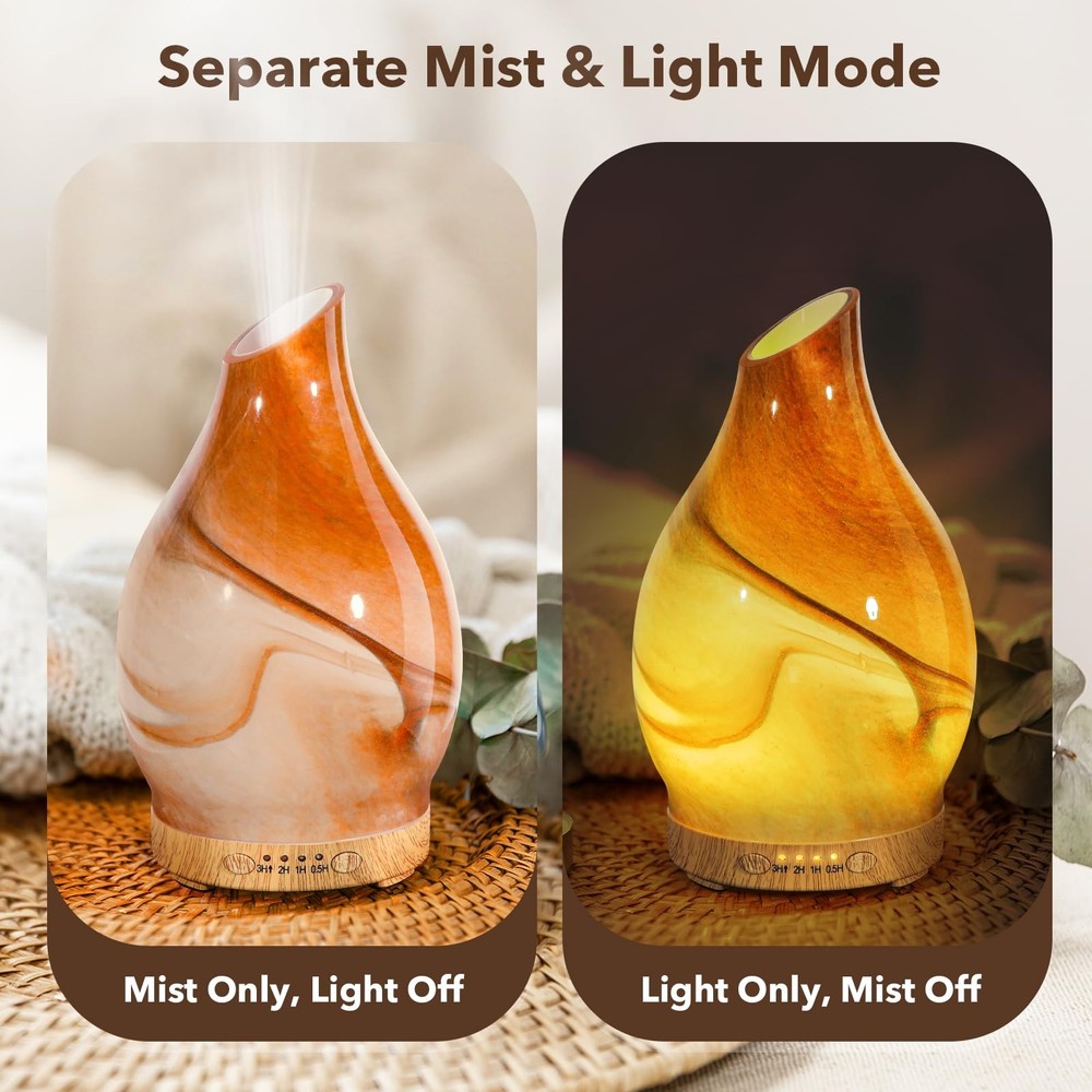 JOYOLO Essential Oil Diffuser, 120 ml Glass Aromatherapy Diffuser Dessert