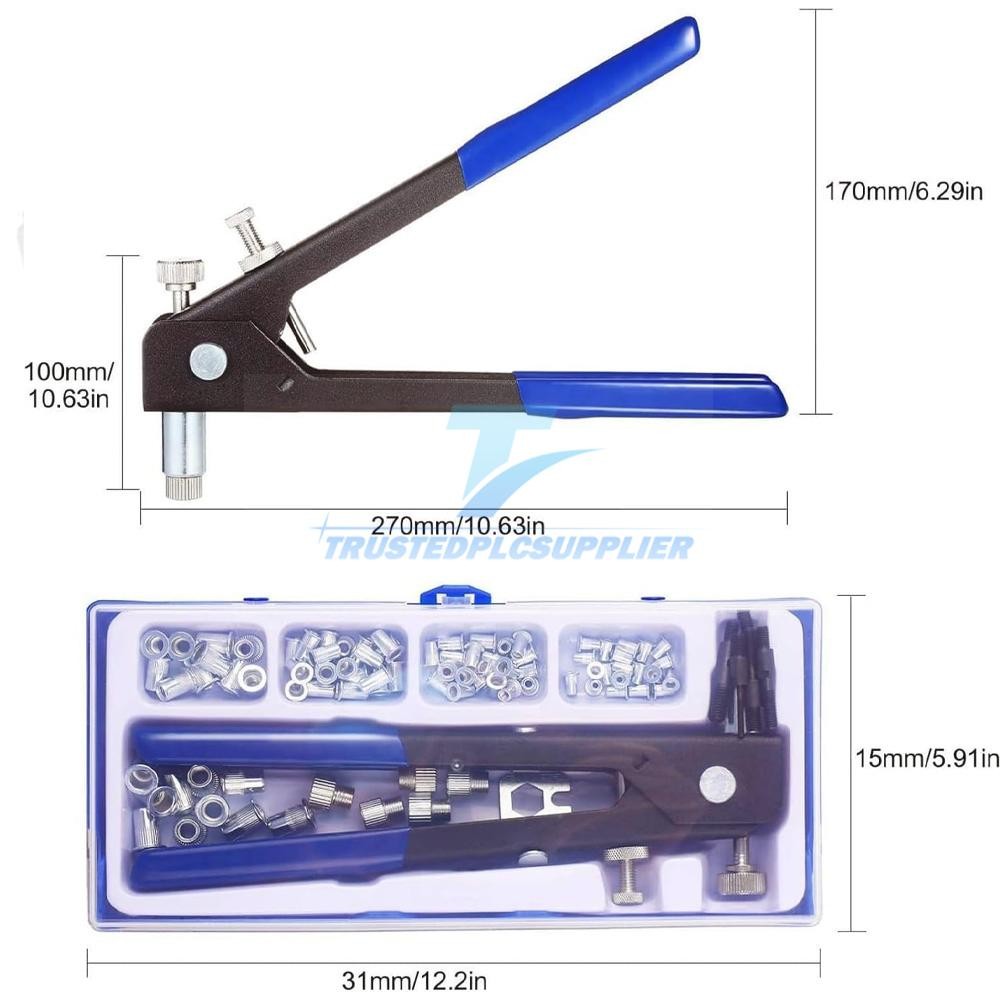 86Pcs Heavy Blind Rivet Nut Tool Kit Hand Riveter Wrench Threaded Insert Rivnut