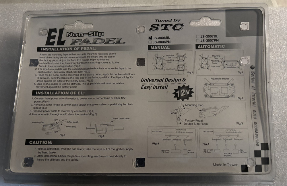 Light Up Standar Transmission Universal Pedals.