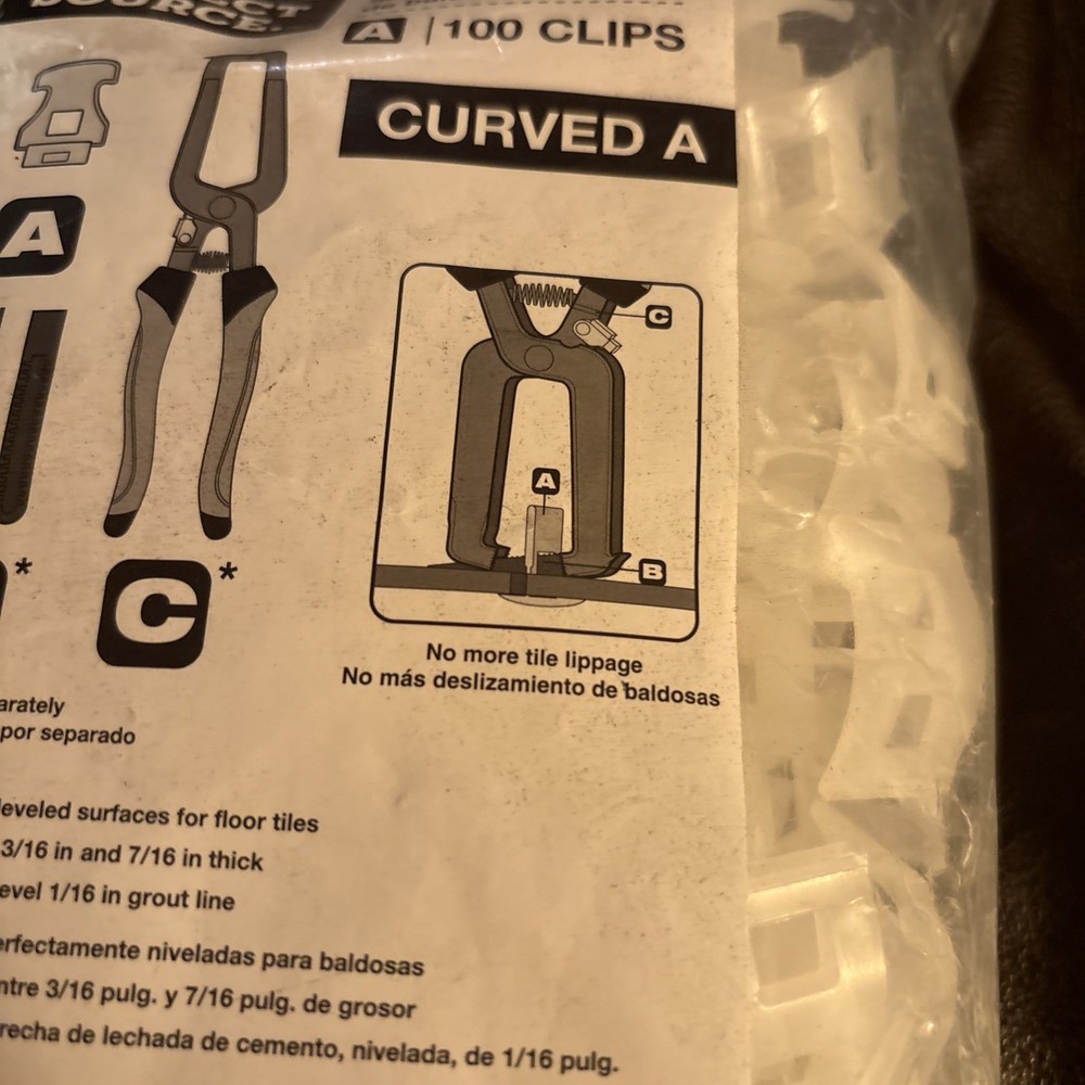Project Source Curved A Floor Tile Leveling System Clips Part A 100-Pack 1690485