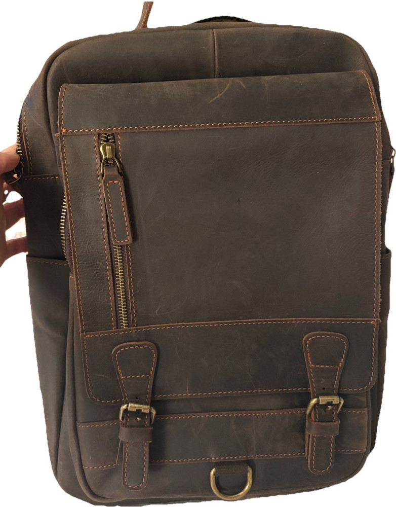 Genuine Leather Laptop Backpack