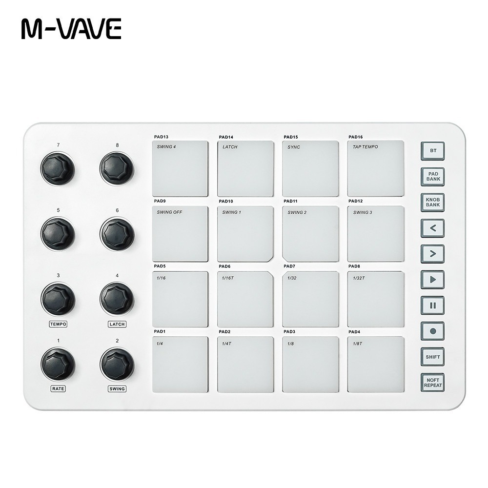 M-VAVE SMC-PAD LaunchPad USB-C and portable design Wireless MIDI Controller