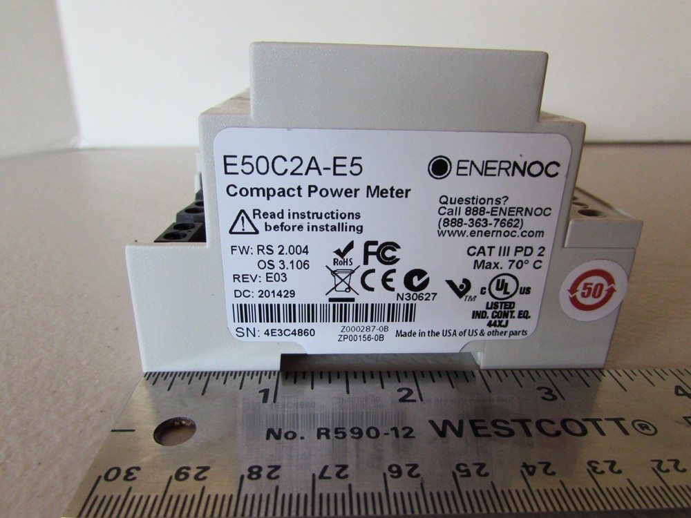 VERIS Enernoc DIN Rail Mount Compact Power Meter E50C2A-E5 E50 Series Made in US
