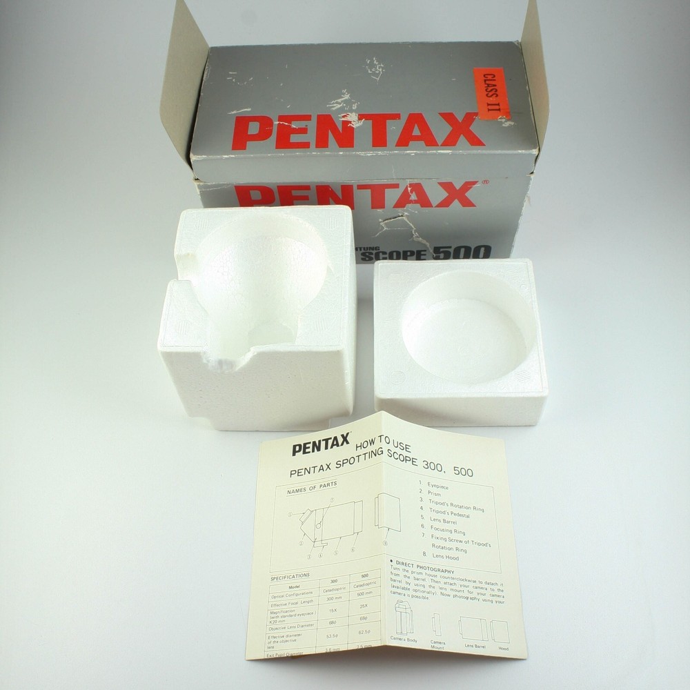 Pentax Spotting Scope 500 - Class II - EMPTY BOX + Instructions + Inserts