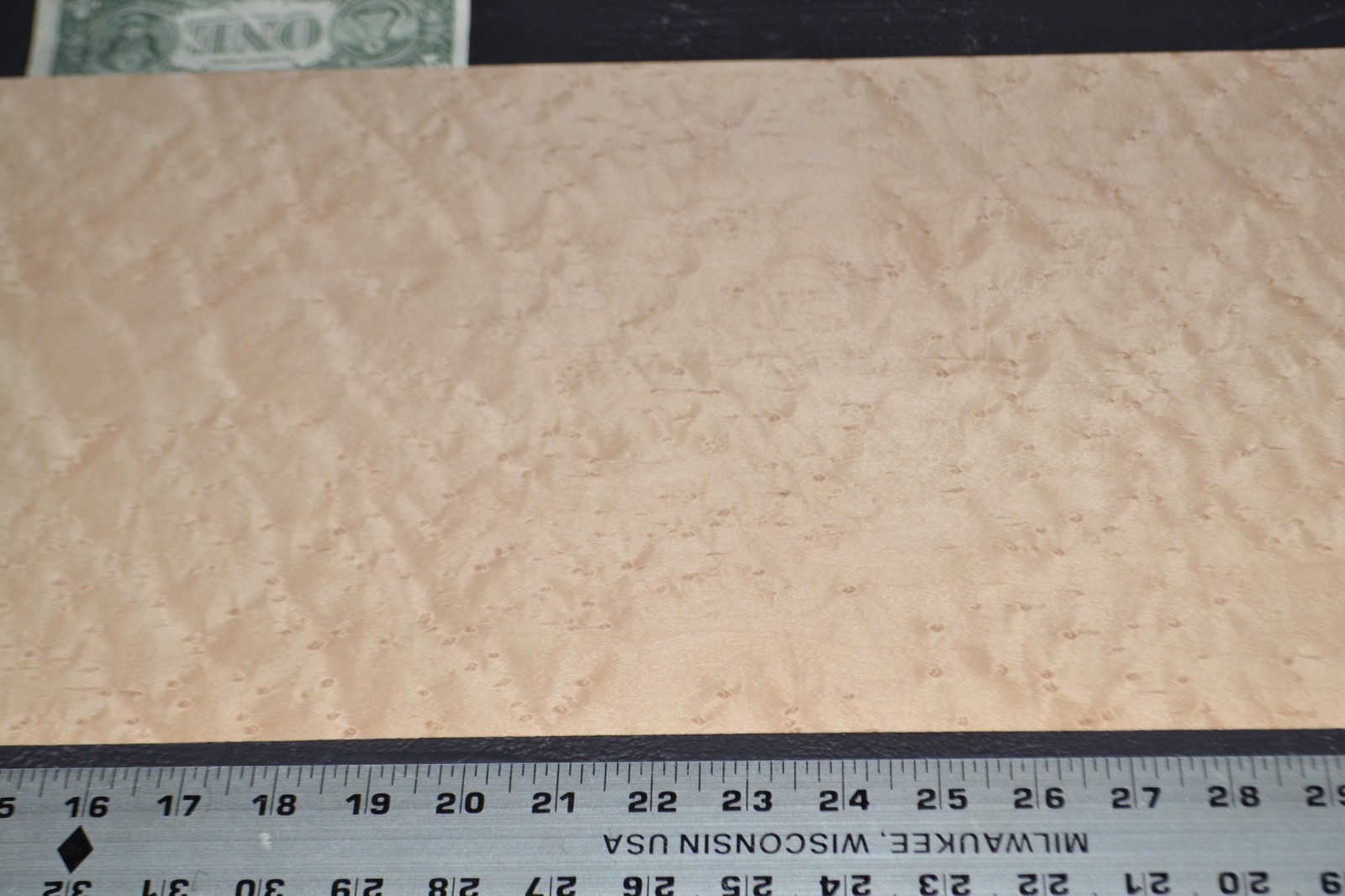 Birdseye Maple Raw Wood Veneer Sheet 10.5 x 36 inches 1/42nd thick 8630-41