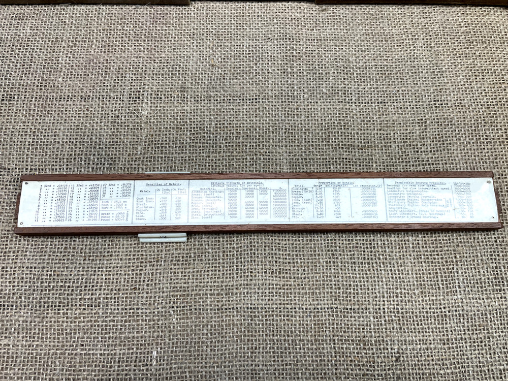 VINTAGE UNIQUE UNIVERSAL SLIDING RULER RULE ENGINEERING MATHEMATICAL STATIONARY