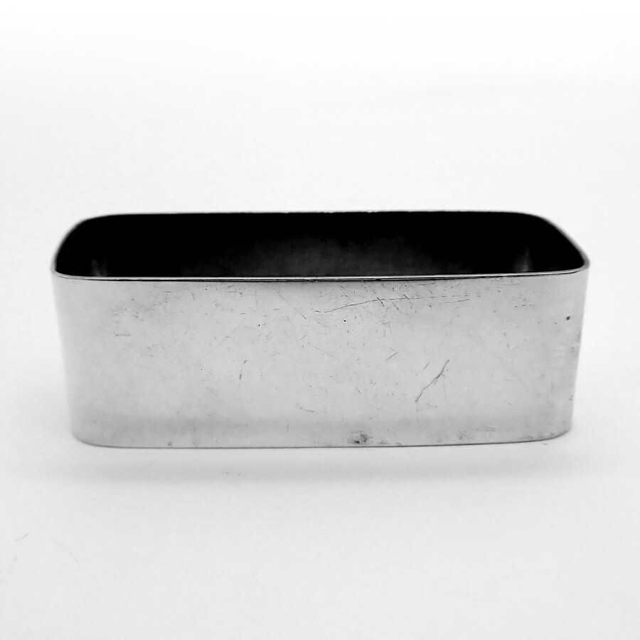 Rectangular Napkin Ring Liebs Sterling Silver 1920 Mono F
