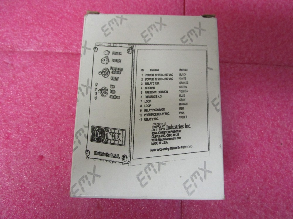 EMX MVP D-TEK MULTI-VOLTAGE VEHICLE LOOP DETECTOR 11 PIN EXIT SAFETY DETECTION