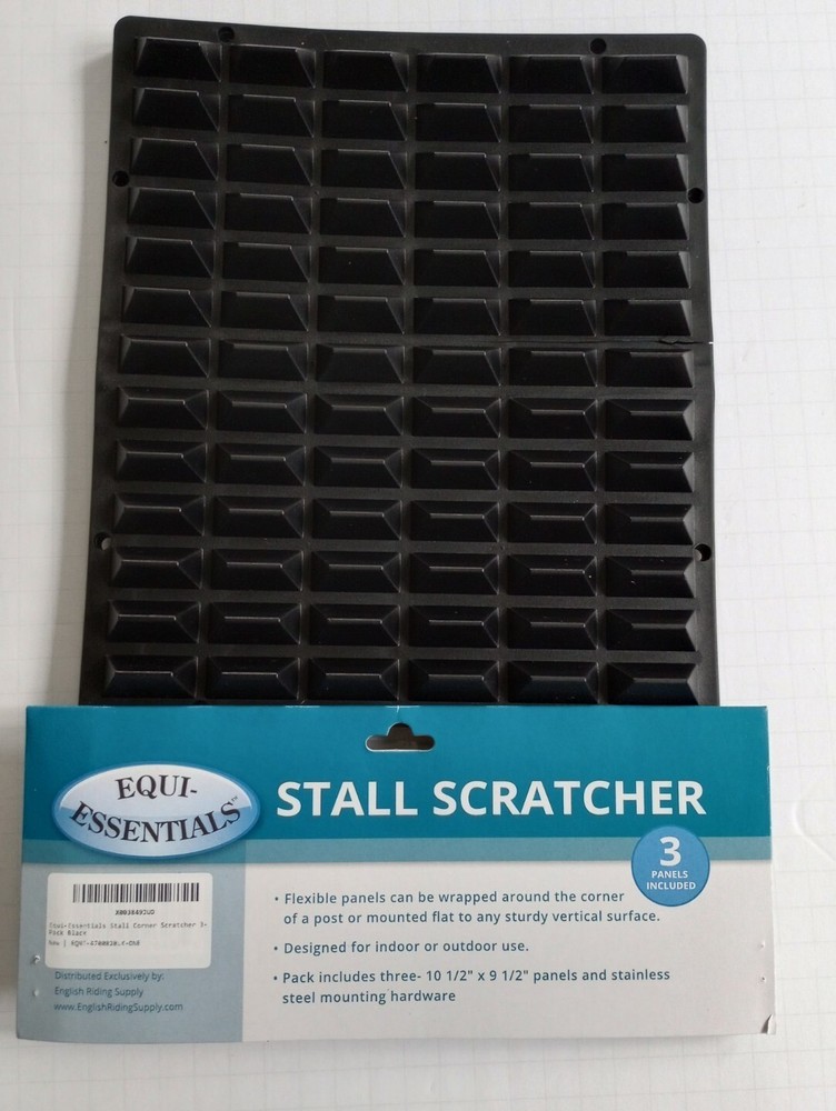 Equi-Essentials Stall Corner Scratcher 3-Pack Black