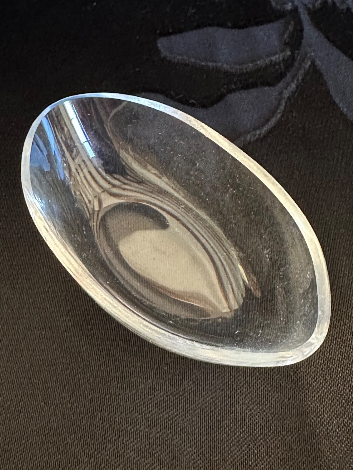 Vintage 925S Sterling Silver Viking Ship Salt Cellar Clear Glass Liner Insert