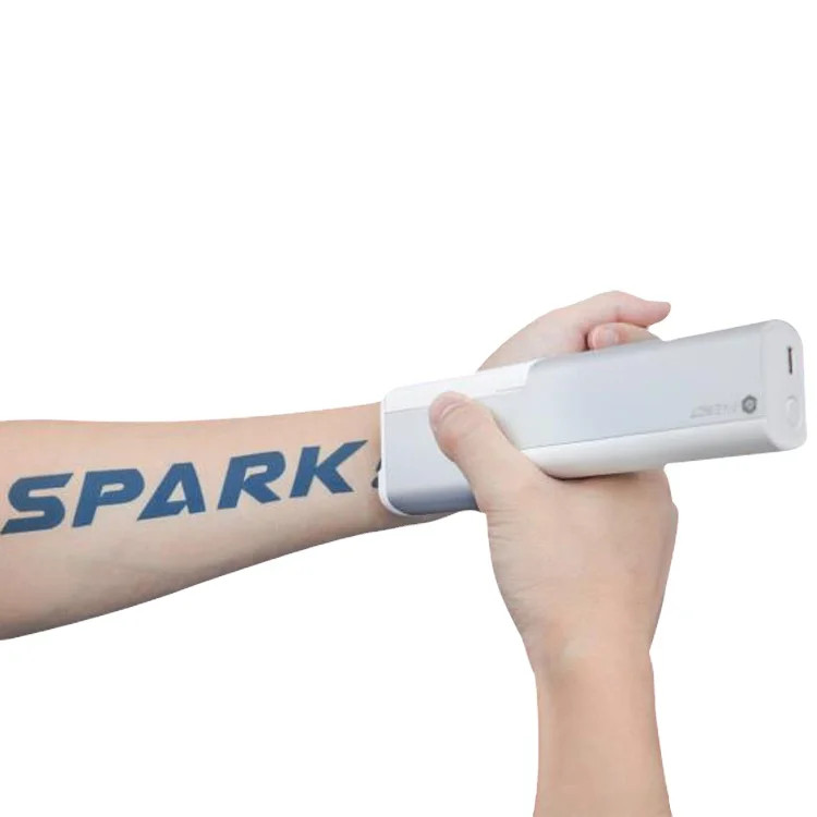 Handheld inkjet printer, QR code, food metal tattoo, printed pattern, text, LOGO