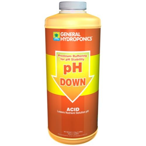 General Hydroponics pH Down Liquid, 1-Quart