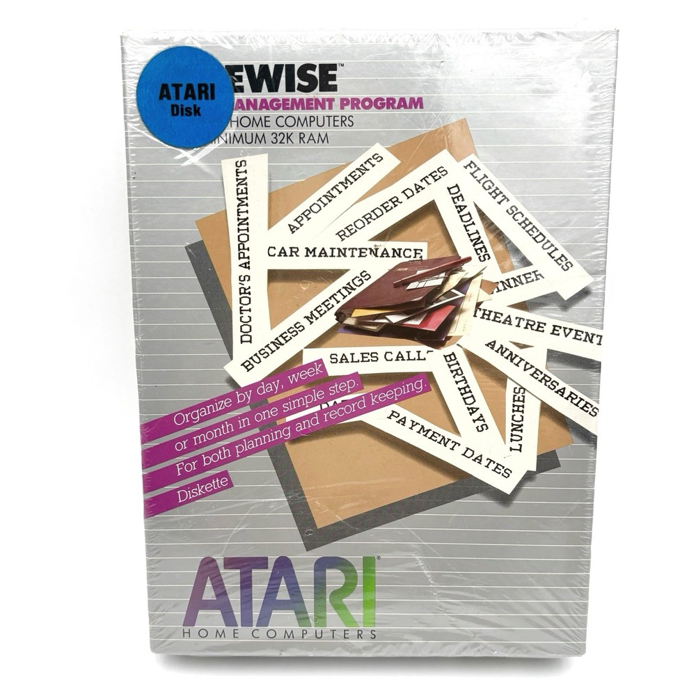 Atari home computers - Timewise- A Time Management Program - 1982 NEW