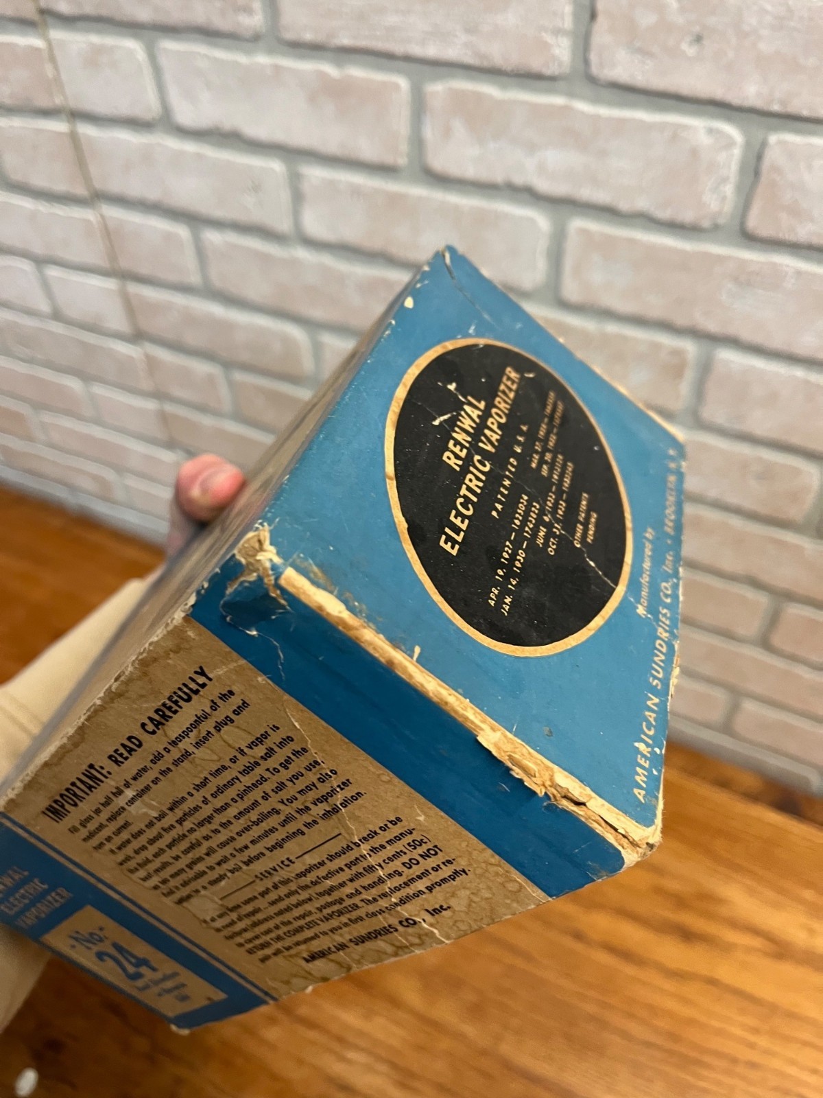 Vintage Renwal Electric Vaporizer No. 24 with Box Medical Device Instrument