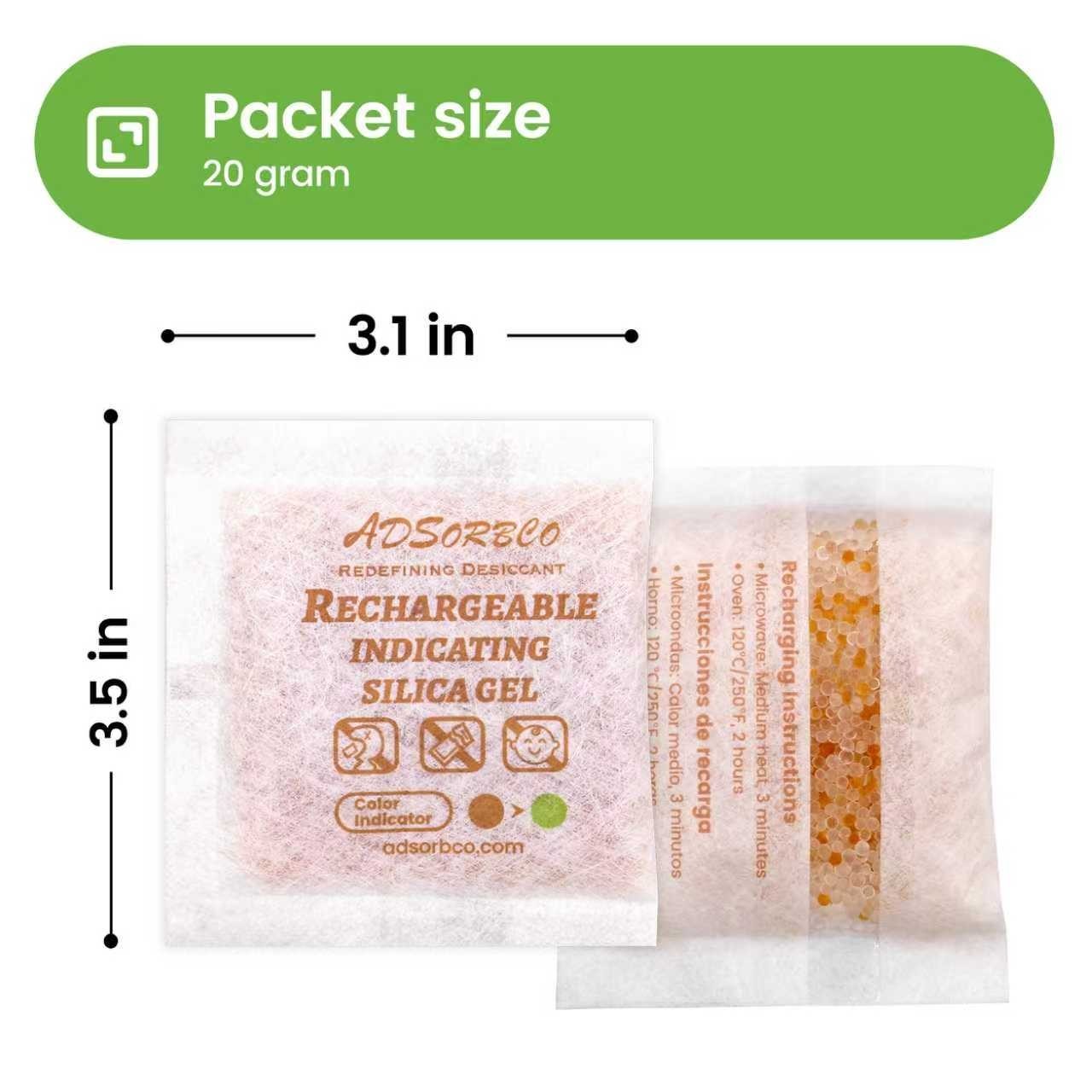 ADSorbco 20 Gram (15 Pack) Silica Gel Packets