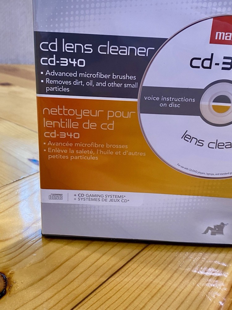 Maxell CD Lens Cleaner CD-340 CD Player Laptops CD Game Systems