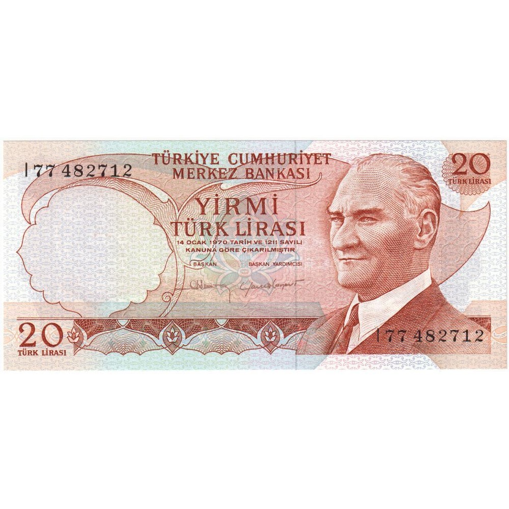 [#1231111] Turkey, 20 Lira, UNC