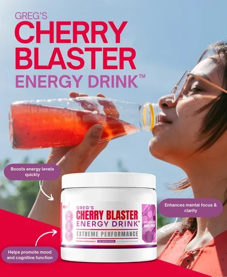 Greg's Cherry Blaster Energy Drink