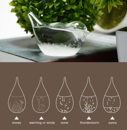Small crystal weather forecast bottle