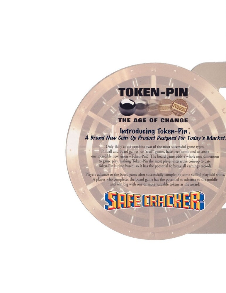 Safe Cracker Pinball Flyer / Original Brochure