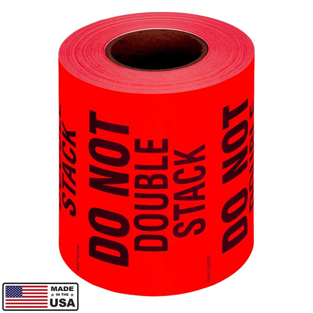 5" x 3" DO NOT DOUBLE STACK Handling Stickers, Shipping Label - 3 Rolls, 1500pc