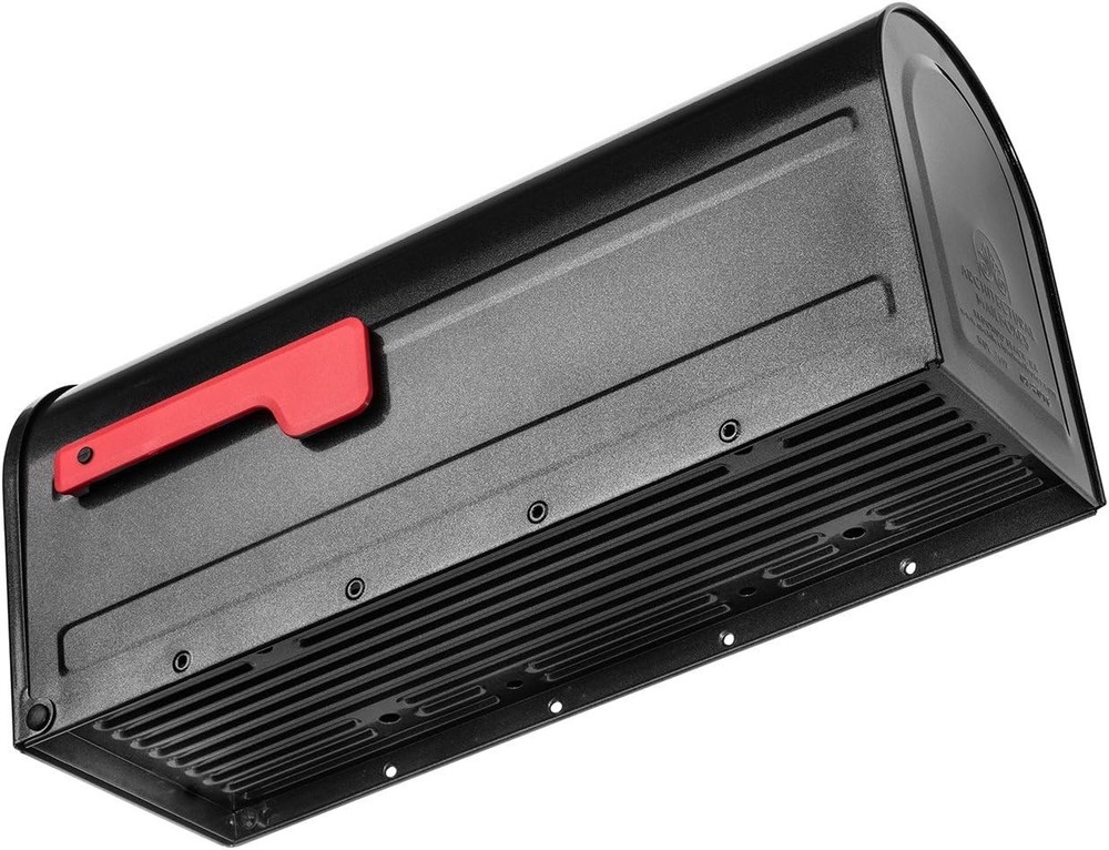 Sleek Medium Pewter Mailbox - Post Mounted, Rust Resistant with Address Display