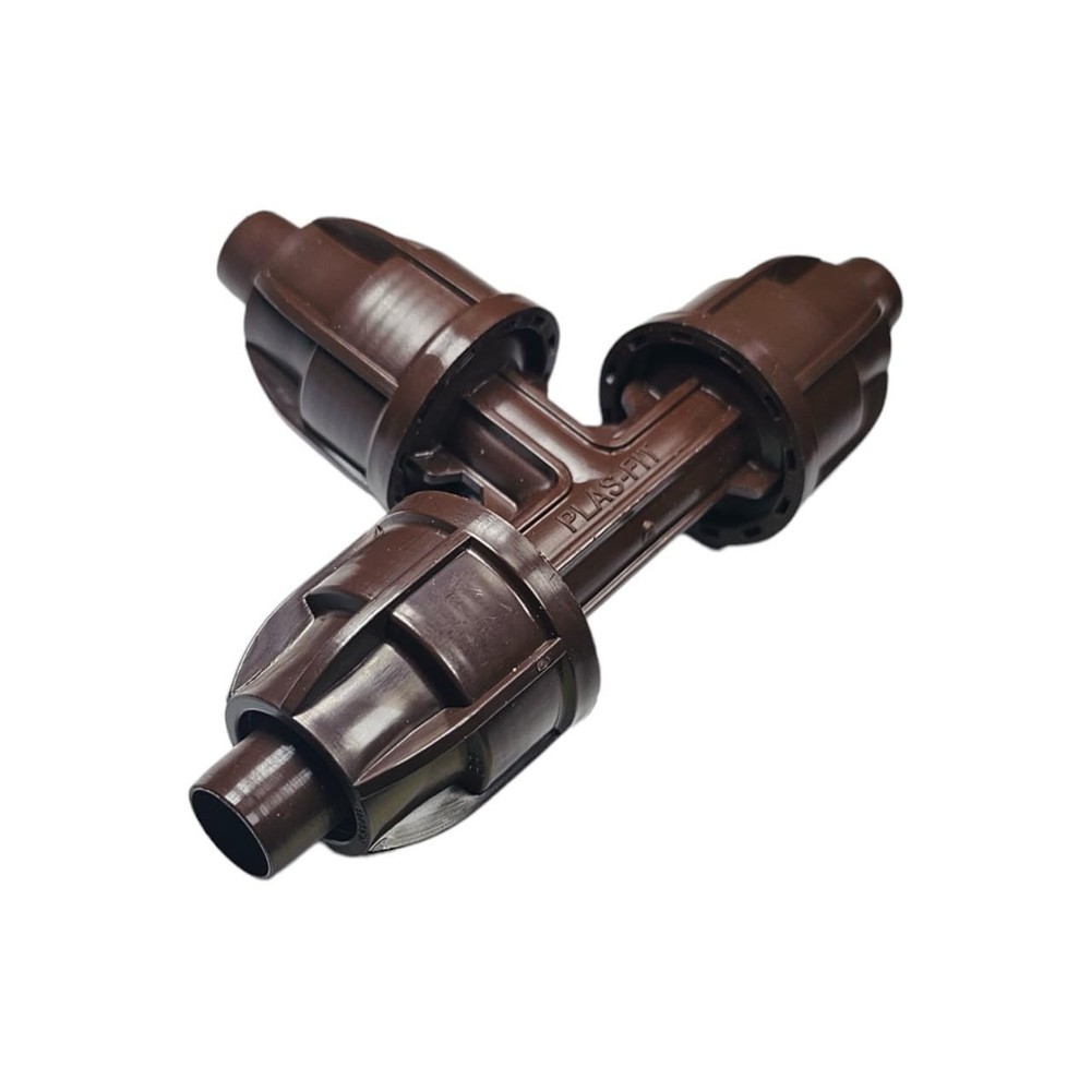 Netafim TechLock 17mm Tee – Durable 3-Way Compression Fitting for Drip