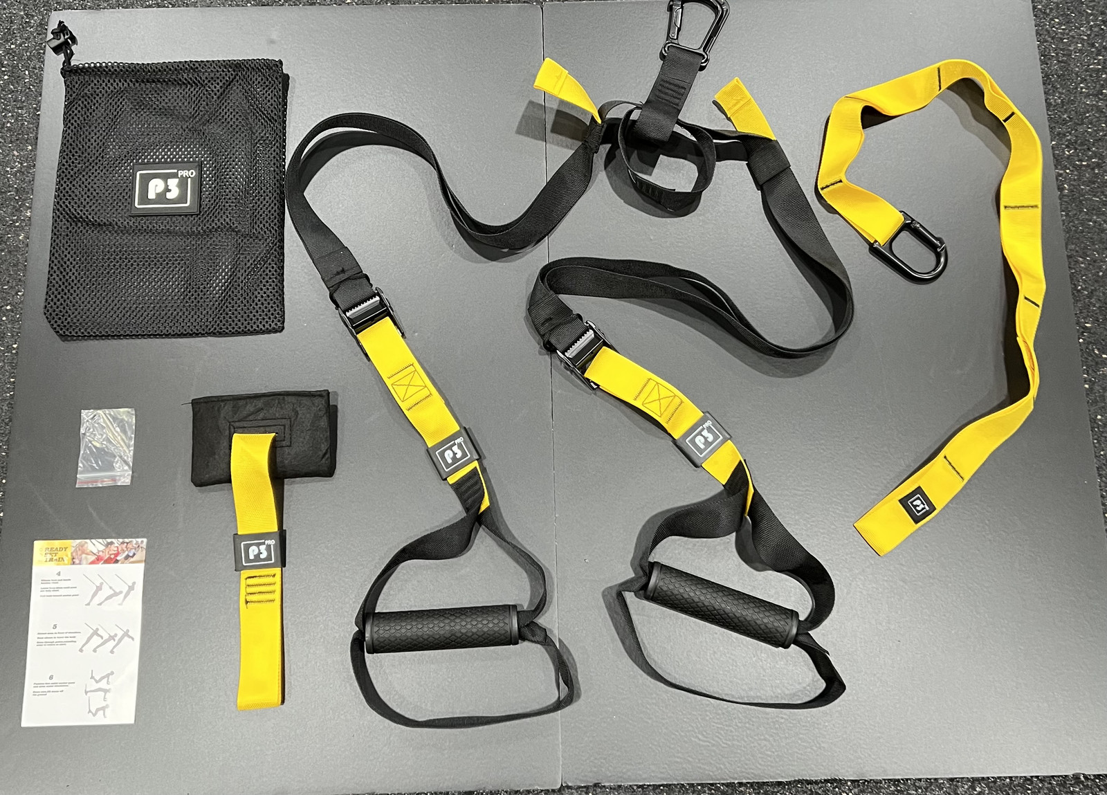 (P3) Pro suspension straps, bodyweight training straps, indoor/outdoor training