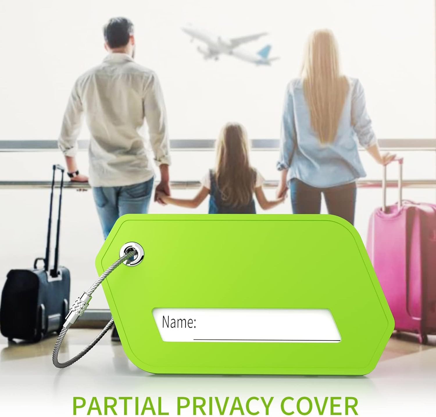 Silicone Luggage Tags for Suitcases Luggage Tags 4 Pack with Name ID Card Perfec