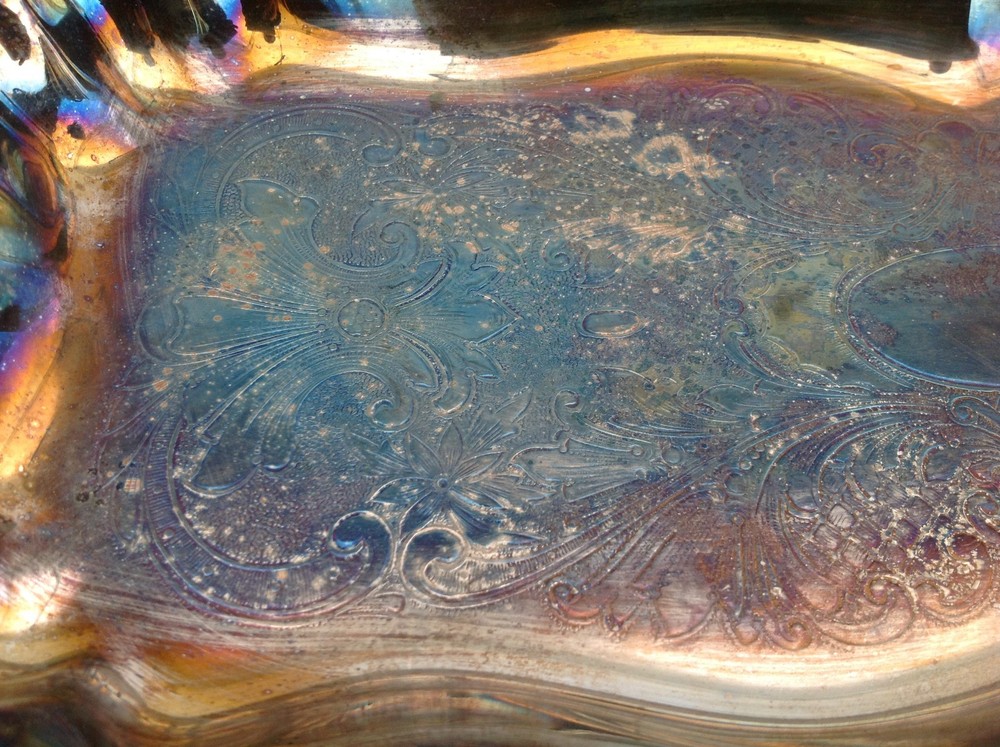 Eales 1779 Silverplate Footed Bread Serving Tray