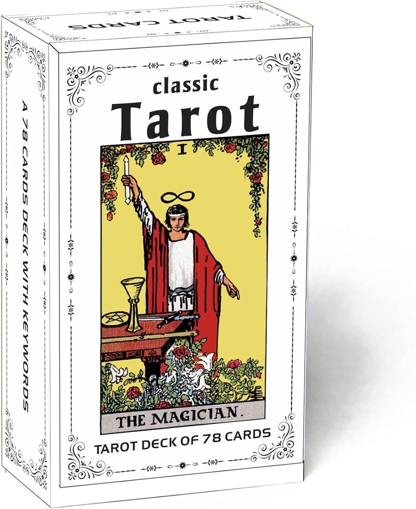 Classic Tarot Cards for Beginners - 78 Card Set, Learning Deck Black