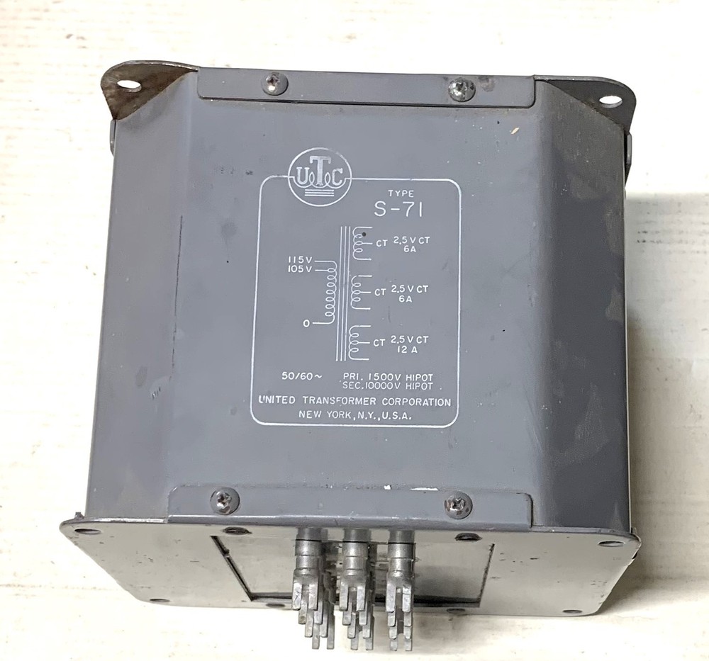 UTC S-71 2.5V FILAMENT TRANSFORMER FOR 2A3 45 tubes