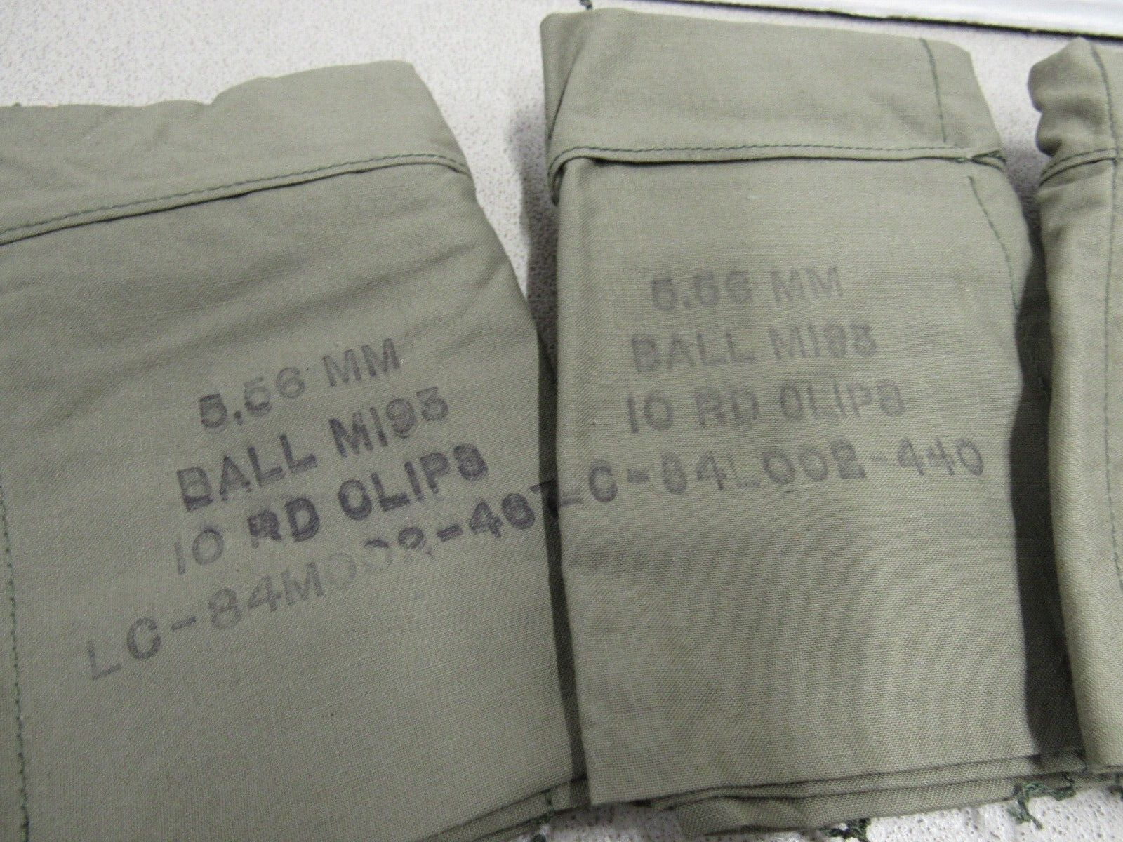 US VIETNAM ERA 7 POCKET AMMO BANDOLIER 1974 DATED UNISSUED US ARMY USMC 223