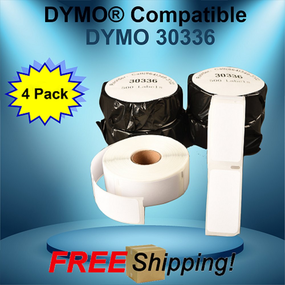 Dymo® Compatible 30336 4 Rolls White Rectangular Shaped Internet Postage Tag