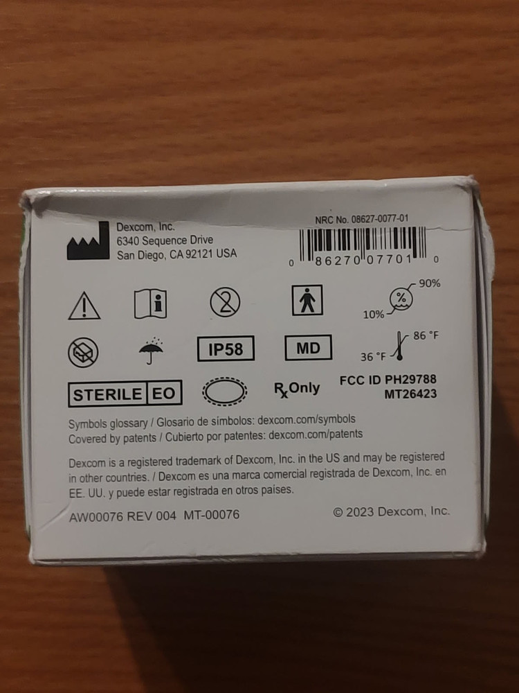 G7 Sensor (expiration 04/30/2027)