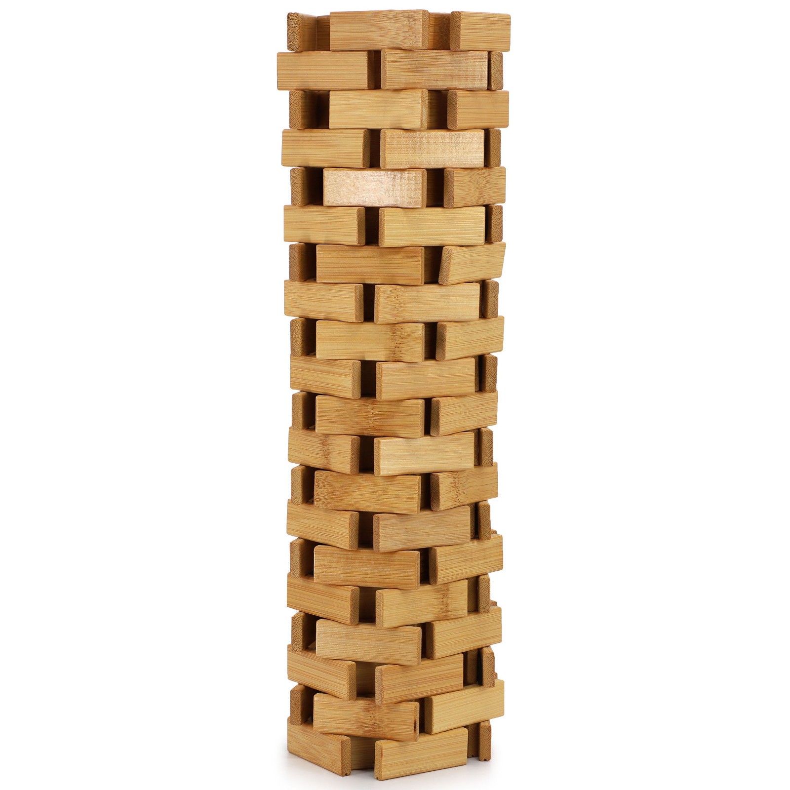 MegaChef Bamboo Wood 16.25 x 24.5 Inch Rectangle Bathroom Mat