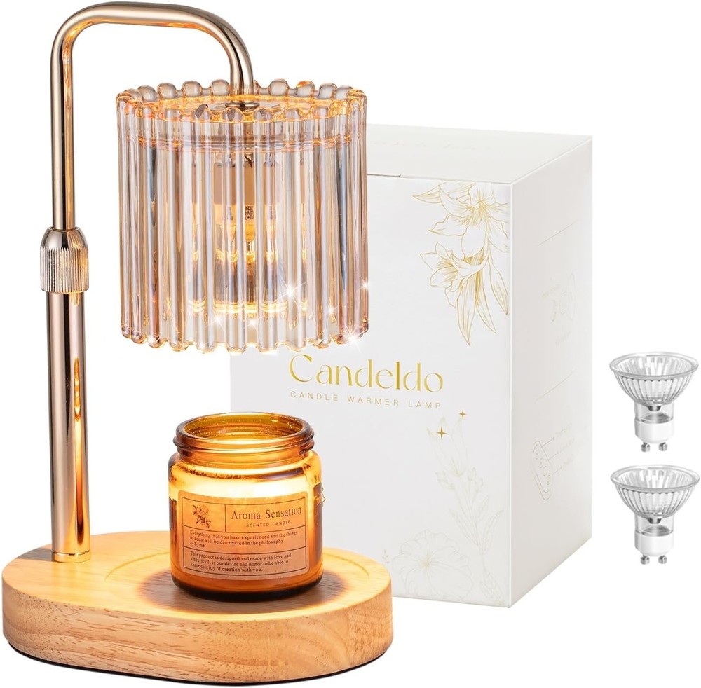 Candle Warmer Lp with Timer: Gold Candle Warming Lp Height Adjustable