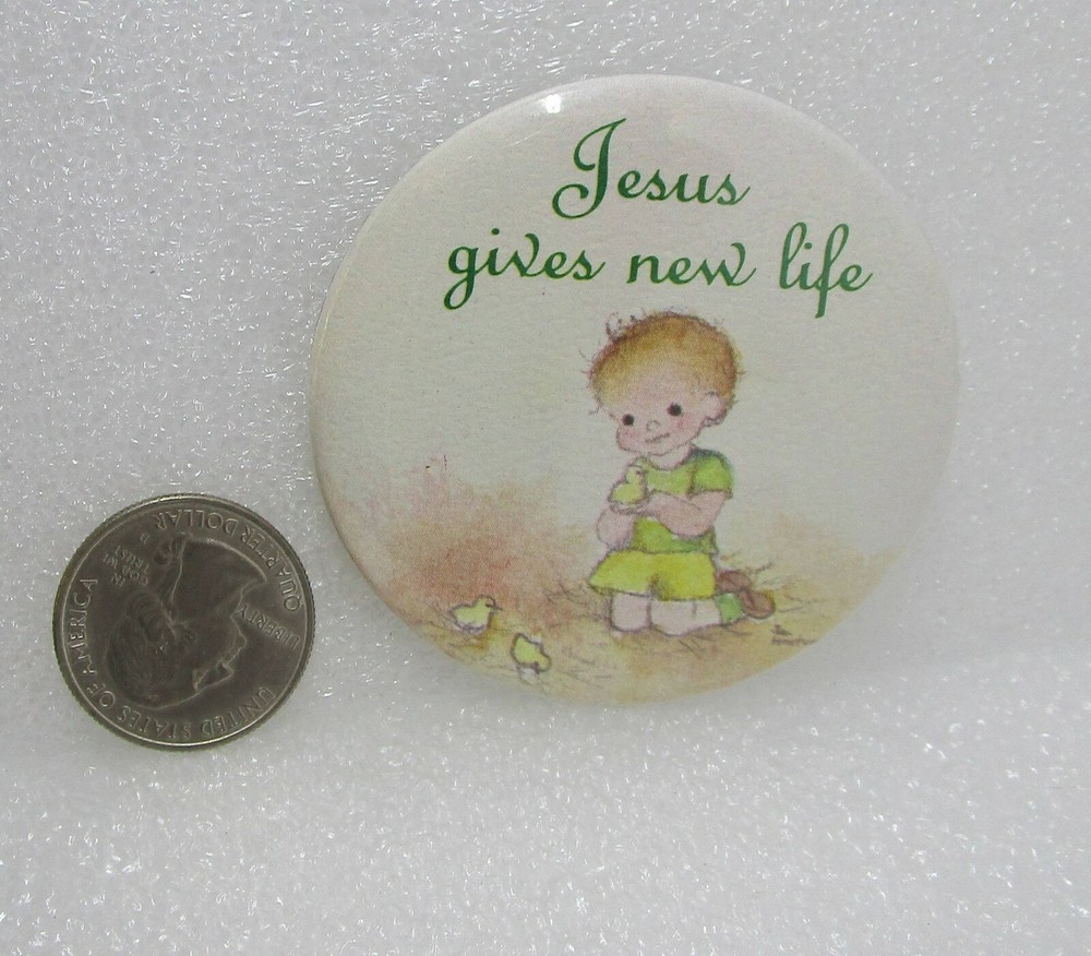Jesus Gives New Life Button Pin