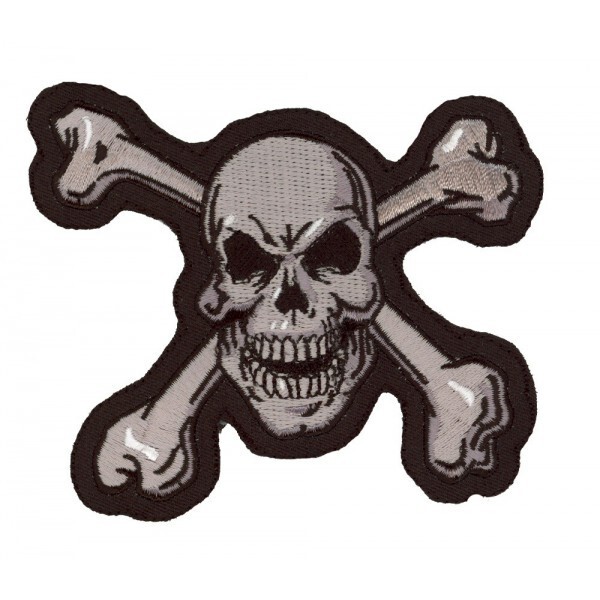 NWOT LETHAL THREAT SKULL N BONES MINI PATCH 4"x3.5" MN32011