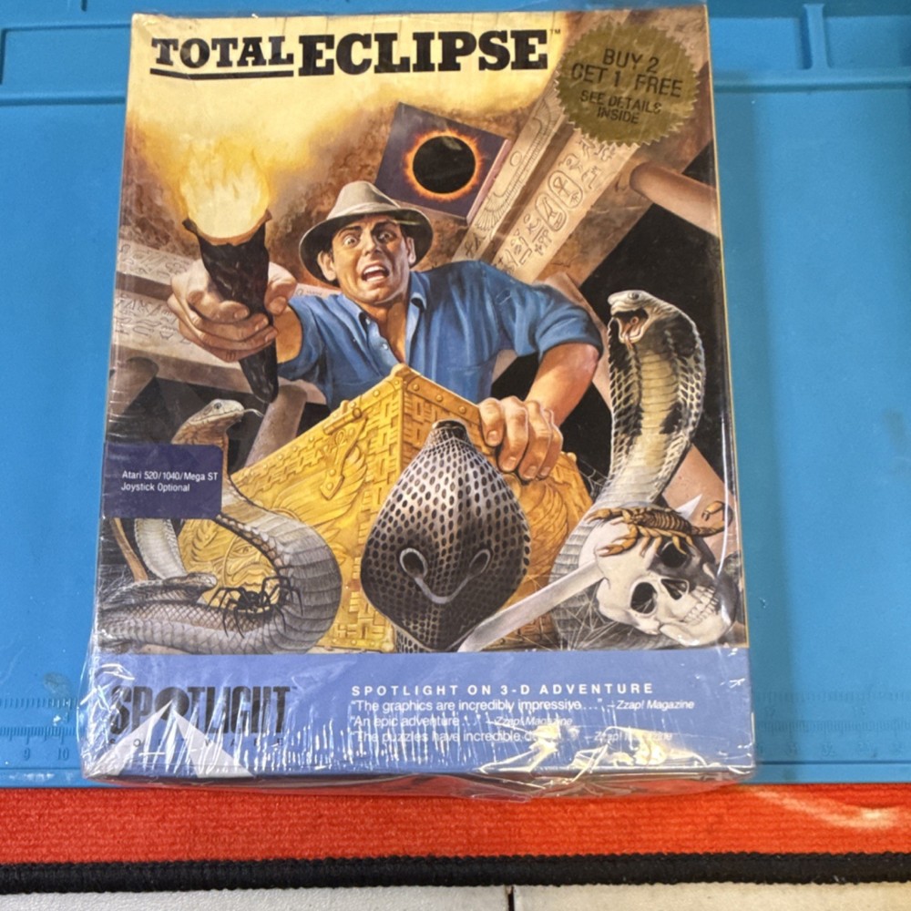 Cinemaware Total Eclipse Atari ST Boxed Software 3D Adventure English