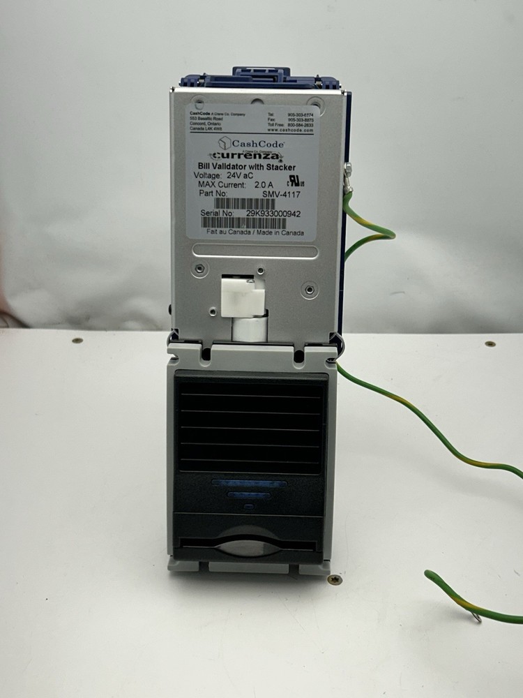 Crane Cash Code Currenza SMV 4117 Dollar Bill Validator Acceptor w/ Stacker $1