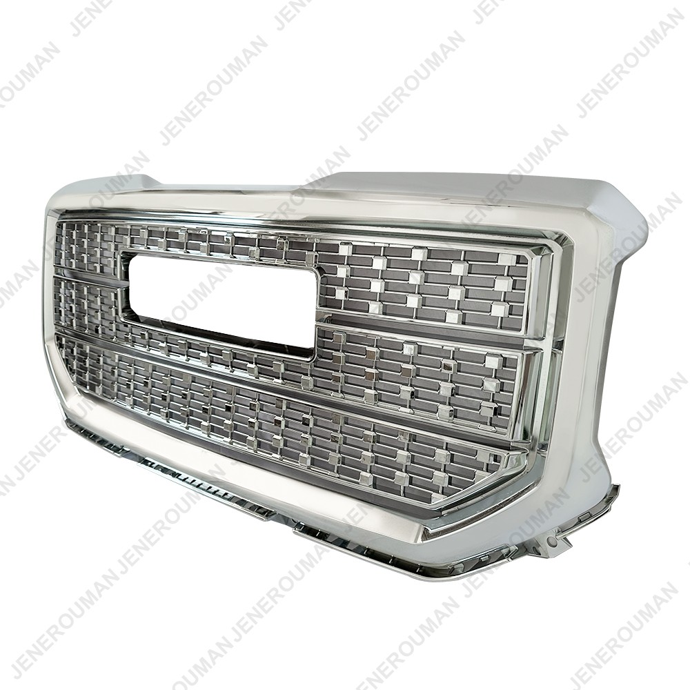 Chromed Grille For 2016-2018 GMC Sierra 1500 Base SLE Front Bumper Upper Grill