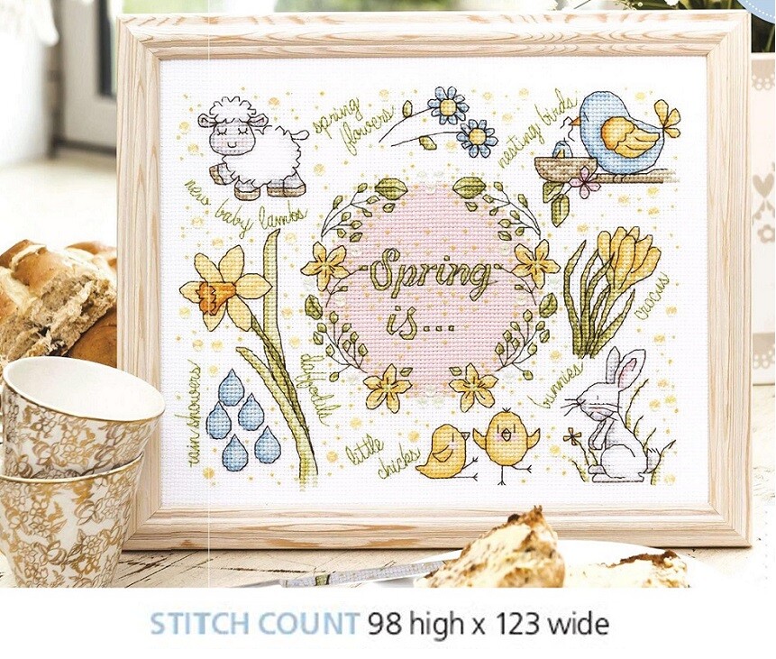 SPRING SAMPLER  CROSS STITCH  PATTERN ONLY    EQ - RAP