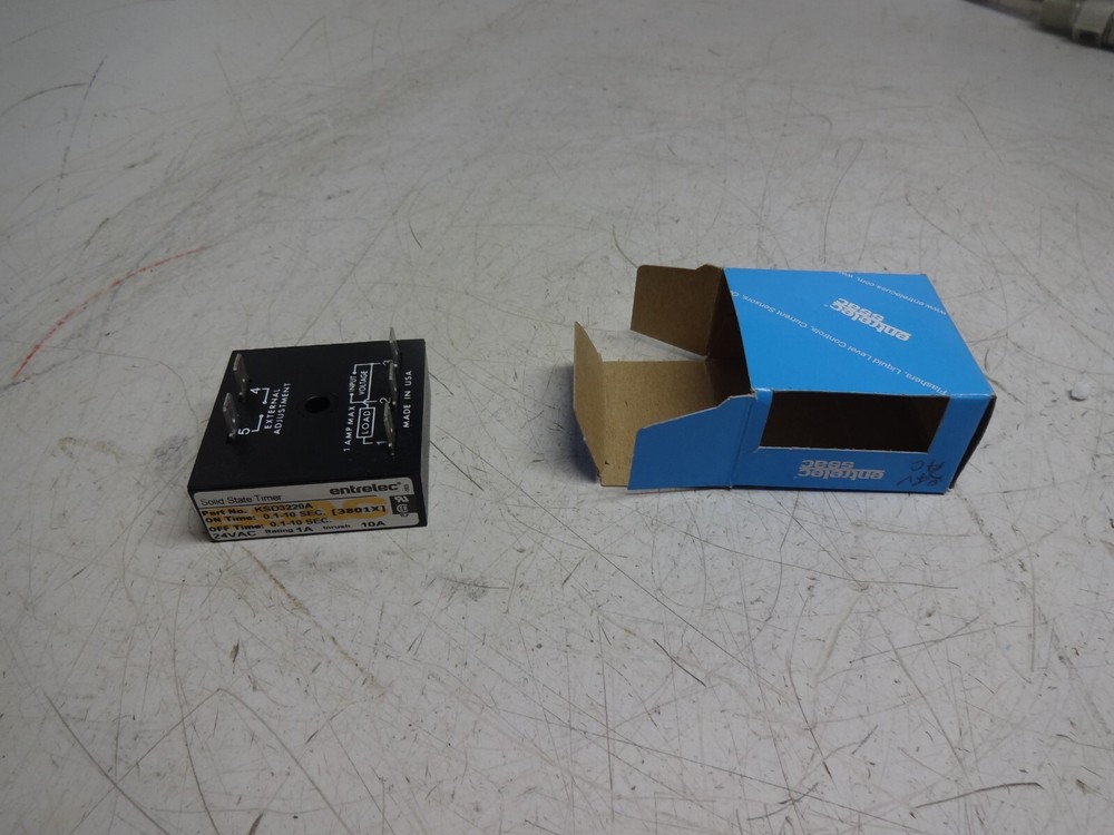 New Entrelec SSAC KSD3220A Solid State Timer 24VAC 1 Amp